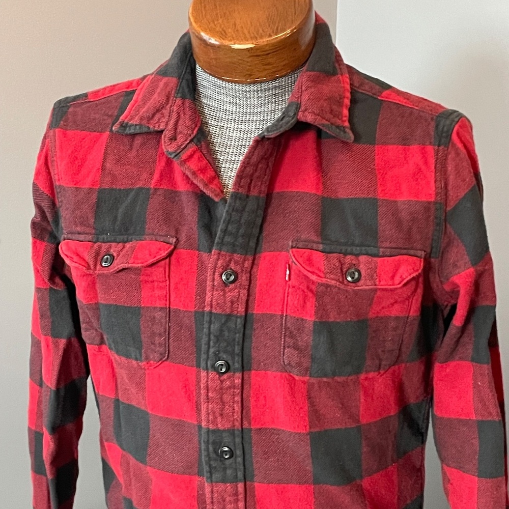 Levi's Red Flannel Button Down - image 5